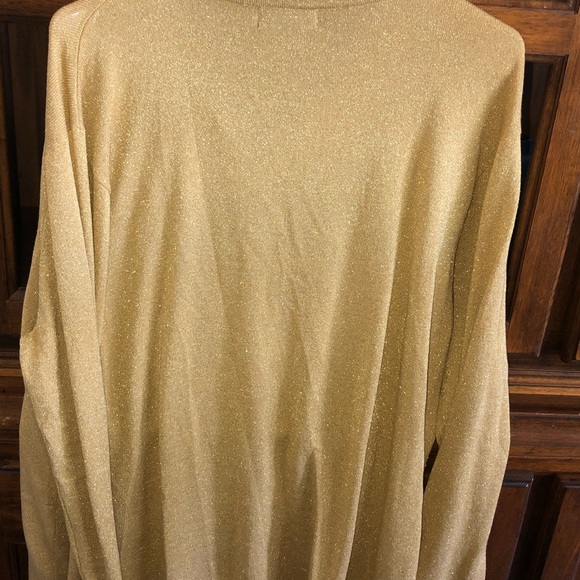 Elementz 3x Shirt Blouse Gold Shimmery White Trim - Picture 4 of 4